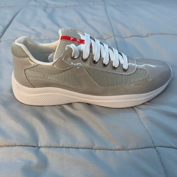 Patent leather and technical fabric Prada America's Cup sneakers - Picture 5 of 16